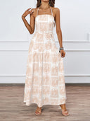 Strapless Floral Maxi Dress for Women
