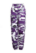 Stylish Women's Camouflage Cargo Pants with Elastic Waist