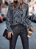 Chic Ruffle Trim Blouse with Asymmetrical Design