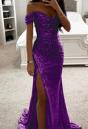 Sequined Women's Evening Dress for Glamorous Occasions