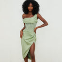 Chic Asymmetrical Cocktail Dress with High Slit