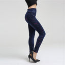 Floral High Waist Jeans Leggings for Women