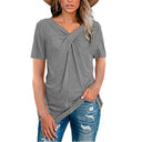 Wrap Design Women's T-Shirt for Everyday Wear