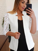 Ladies Lace-Trim Blazer Jacket