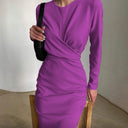 Chic Long Sleeve Wrap Dress for Women
