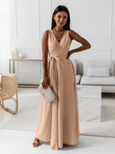 Chic Women's Wrap Dress with Waist Belt