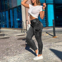 Trendy High-Waisted Cargo Jeans for Women