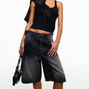 Trendy Mid Rise Women's Denim Shorts