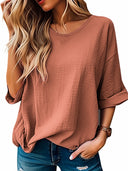 Stylish Women's Loose Fit Short Sleeve Tee