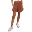 Chic High-Waisted Shorts with Button Accent for Women