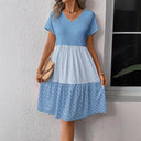 Chic V-Neck Women's Dress with Trendy Patterns