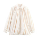 Women's Oversized Ruffle Blouse for Effortless Style