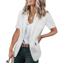 Chic Women's Short-Sleeved Blazer with Contemporary Design