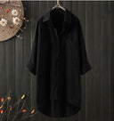 Chic Women's Blouse with Patch Pockets and Long Sleeves