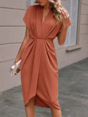 Chic Black Midi Wrap Dress for Effortless Style