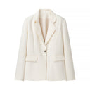 Chic Women's Blazer Jacket with Structured Design and Utility Pockets