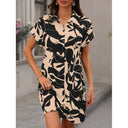 Chic Short Sleeve Button-Up Shirt Dress