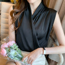 Chic Women's Wrap Blouse in Stylish Design