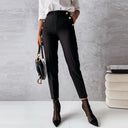 Chic High-Waisted Women's Trousers