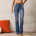 High-Waisted Vintage Flared Denim for Women