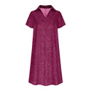 Chic Polo Collar Women's Shirt Dress in Airy Fabric
