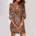 V-Neck Women's Playful Camouflage Dress