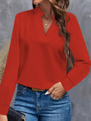 Chic Stand-Up Collar Long Sleeve Blouse for Women