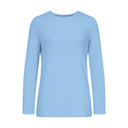 High-Quality Cotton Women's Long Sleeve Tee with Round Neck