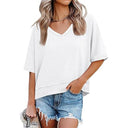 Chic Women's V-Neck Oversized Tee