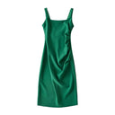 Chic Ruffle Detail Women's Midi Dress