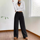 Women's Plush Relaxed Pants with Tie Waist
