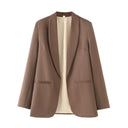 Chic Blazer with Unique Cut and Pockets