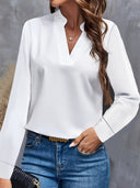 Chic Stand-Up Collar Long Sleeve Blouse for Women