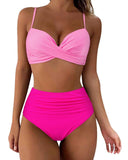 Stylish Women's High-Waist Animal Print Bikini