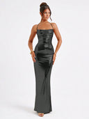 Chic Spaghetti Strap Evening Dress for Women