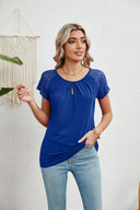 Ladies Lace Sleeve Short Sleeve Blouse