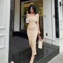 Chic Off-Shoulder Wrap Dress for Women