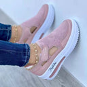 Women’s Slip-On Sneakers with Mesh Design and Soft Sole