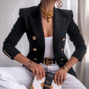 Chic Blazer with Gold Button Accents