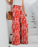 Floral Wide Leg Trousers for Women
