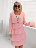 Stylish Cerulean Layered Dress for Women