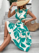 Floral Cut-Out Maxi Dress for Women