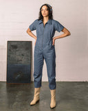Women's Stylish Jumpsuit with Utility Pockets and Zipper
