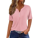 Chic V-Neck Short Sleeve Blouse for Women
