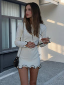 Sculptural Ruffle Sleeve Mini Dress for Women
