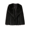 Chic Faux Fur Blazer with Trendy Collar