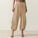 Chic Ruffle Detail Harem Trousers for Women