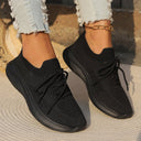 Women's Elastic Knit Sneakers with Supportive Insole