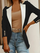Chic Blazer with Contrasting Inserts for Women