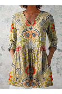 Women’s Floral Boho Dress with Flowy Silhouette